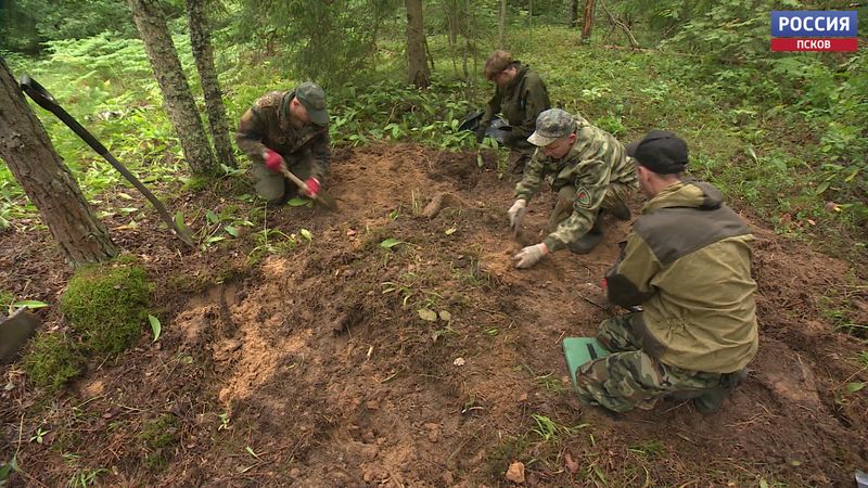 В Псковской области перезахоронят бойцов, найденных поисковиками Молодёжной Вахты Памяти