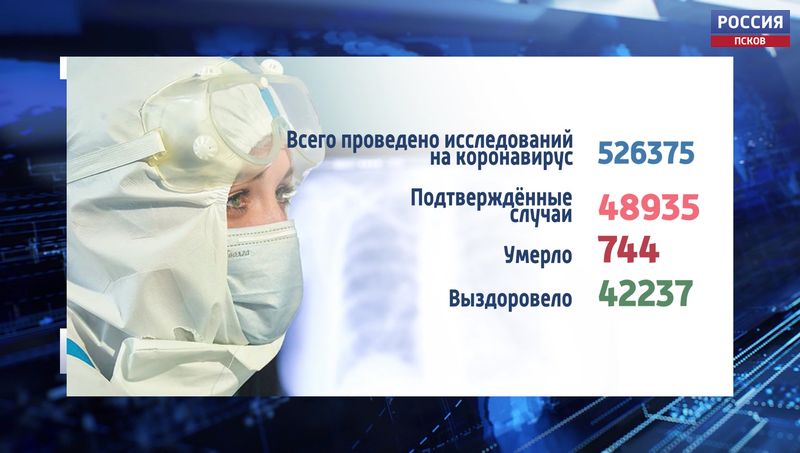 В Псковской области количество жертв COVID-19 выросло до 744