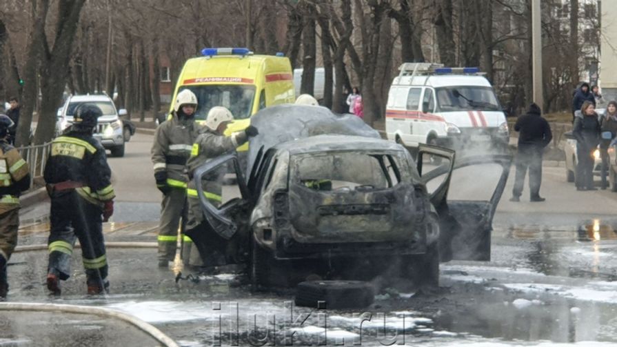 Полиция разыскивает владельца сгоревшего автомобиля, который скрылся с места ДТП в Великих Дуках