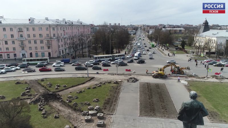 Подрядчик оштрафован за срыв сроков благоустройства площади Ленина
