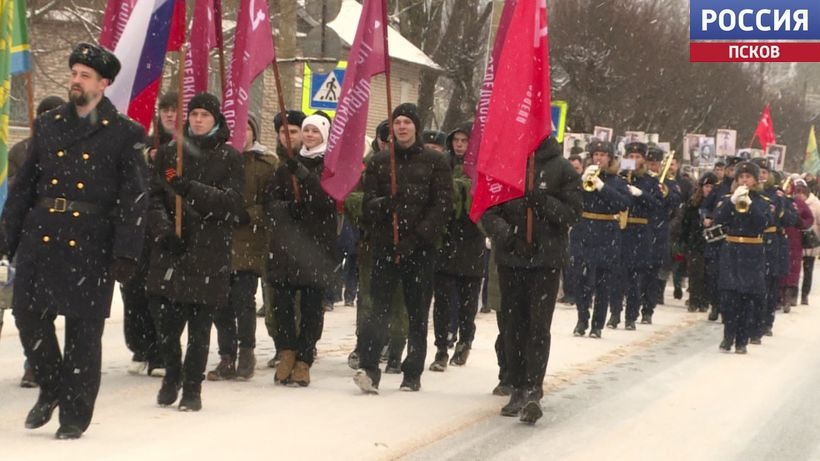 Сегодня в Гдове прошел митинг в память о героях-освободителях и погибших жителях района