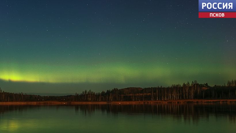 Полярное сияние можно было наблюдать невооруженным глазом в Печорском районе