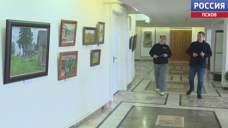 Выставка работ Эдварда Выржиковского "Моя Россия" открылась в Пушкинском заповеднике