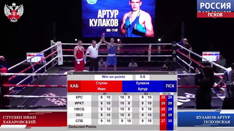 Псковский боксер Артур Кулаков стал победителем Всероссийских соревнований