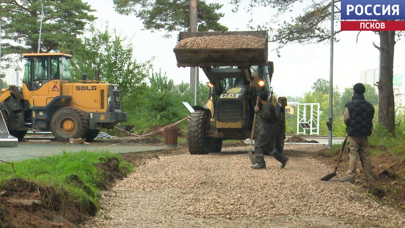 В Корытовском лесопарке в Пскове завершают основную часть благоустройств