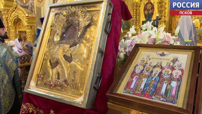 Чудотворная икона "Умиление" из Псково-Печерского монастыря прибыла на Кубань
